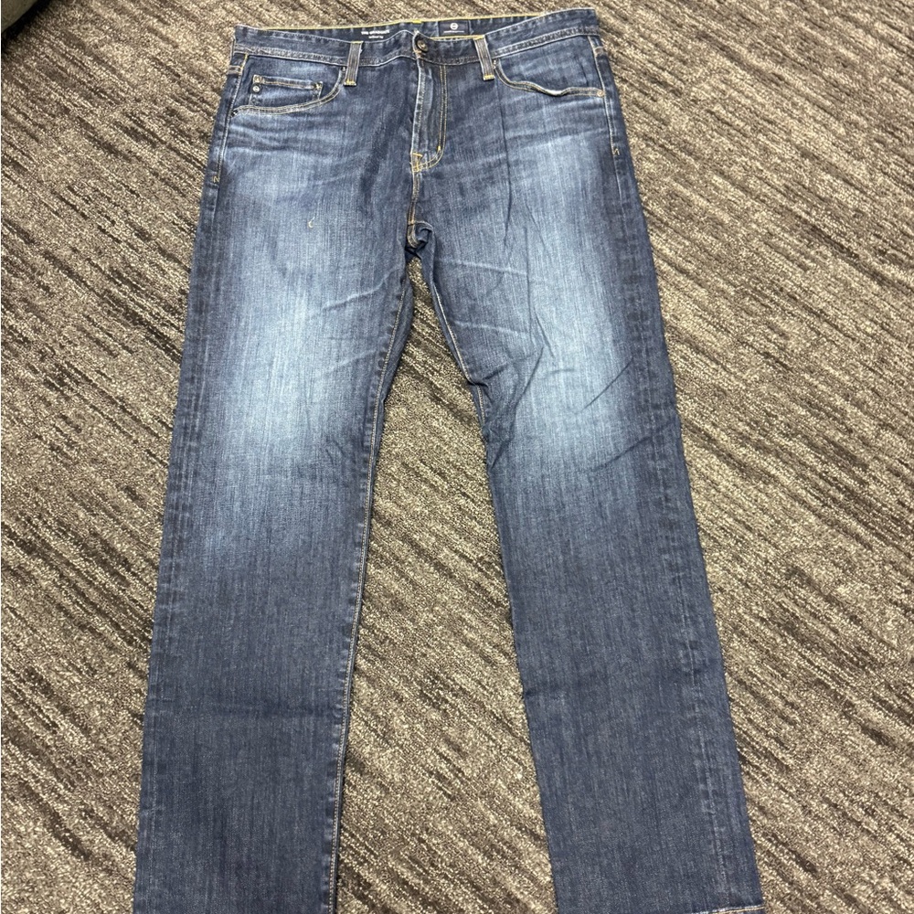 AG Adriano Goldschmied Dark Blue Straight Jeans